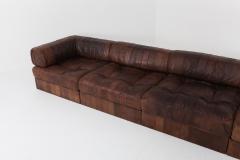  de Sede De Sede DS88 Modular Brown Cognac Leather Patchwork Sofa 1970s - 939980