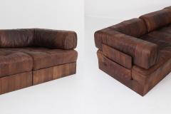  de Sede De Sede DS88 Modular Brown Cognac Leather Patchwork Sofa 1970s - 939981