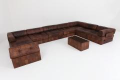  de Sede De Sede DS88 Modular Brown Cognac Leather Patchwork Sofa 1970s - 939983