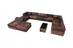  de Sede De Sede DS88 Modular Brown Leather Patchwork Sofa Extra Large 1970s - 844443