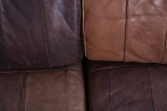  de Sede De Sede DS88 Modular Brown Leather Patchwork Sofa Extra Large 1970s - 844449