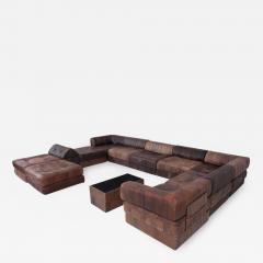  de Sede De Sede DS88 Modular Brown Leather Patchwork Sofa Extra Large 1970s - 846468