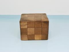  de Sede De Sede Patchwork Leather Cube Stool Pouf Ottoman Switzerland 1970s - 4632184