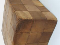 de Sede De Sede Patchwork Leather Cube Stool Pouf Ottoman Switzerland 1970s - 4632211