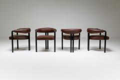  de Sede De Sede dining chairs by Nienkamper in brown leather and black tubular steel - 2019259