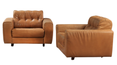  de Sede Pair 1970s de Sede Model 40 leather lounge chairs - 3296032