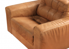  de Sede Pair 1970s de Sede Model 40 leather lounge chairs - 3296033