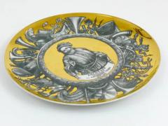  fornasetti Piero Fornasetti Gilded Plate Falstaff by Guiseppe Verdi Italy 1970s - 4042261