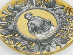  fornasetti Piero Fornasetti Gilded Plate Falstaff by Guiseppe Verdi Italy 1970s - 4042262