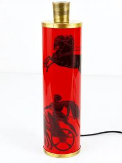  fornasetti Piero Fornasetti Greek Warrior Red and Black MidCentury Table Lamp Italy 1950s - 4057812
