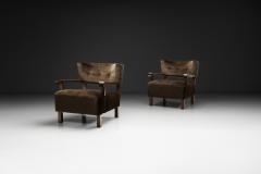  ge Nilsson Pair of Lounge Chairs by ge Nilsson Norway 1940s - 4717621