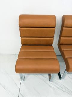  i4 Mariani Set of 4 Lugano Chairs in Cognac Leather i4 Mariani for Pace Collection 1970s - 4555739