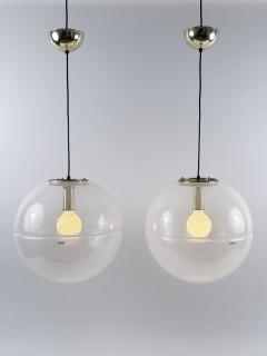  iGuzzini Harvey Guzzini Guzzini 1 of 2 Elegant Mid Century Modern Sfera Pendant Lamps by iGuzzini Italy 1970s - 4498277
