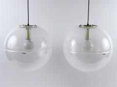  iGuzzini Harvey Guzzini Guzzini 1 of 2 Elegant Mid Century Modern Sfera Pendant Lamps by iGuzzini Italy 1970s - 4498278