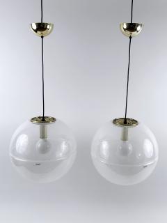  iGuzzini Harvey Guzzini Guzzini 1 of 2 Elegant Mid Century Modern Sfera Pendant Lamps by iGuzzini Italy 1970s - 4498284