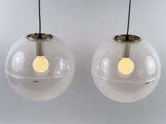  iGuzzini Harvey Guzzini Guzzini 1 of 2 Elegant Mid Century Modern Sfera Pendant Lamps by iGuzzini Italy 1970s - 4498285