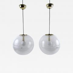  iGuzzini Harvey Guzzini Guzzini 1 of 2 Elegant Mid Century Modern Sfera Pendant Lamps by iGuzzini Italy 1970s - 4498995