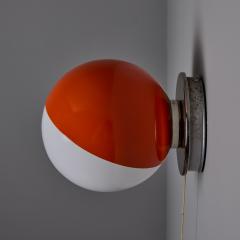  iGuzzini Harvey Guzzini Guzzini 1970s Italian Orange Metal Opaline Glass Wall Lamp Attributed to Guzzini - 4285790