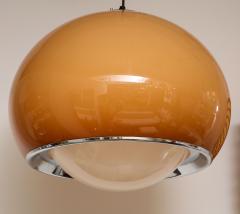  iGuzzini Harvey Guzzini Guzzini Harvey Guzzini Caramel Brown Space Age Pendant Chandelier Italy 1970s - 2586503