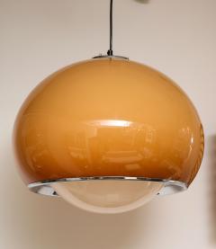  iGuzzini Harvey Guzzini Guzzini Harvey Guzzini Caramel Brown Space Age Pendant Chandelier Italy 1970s - 2586504