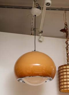  iGuzzini Harvey Guzzini Guzzini Harvey Guzzini Caramel Brown Space Age Pendant Chandelier Italy 1970s - 2586506