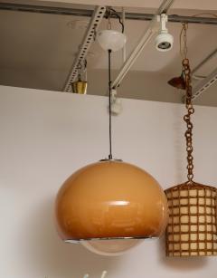  iGuzzini Harvey Guzzini Guzzini Harvey Guzzini Caramel Brown Space Age Pendant Chandelier Italy 1970s - 2586508
