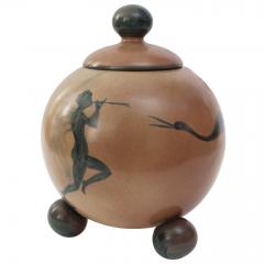  ke Holm KE HOLM FOR H GAN S ART DECO CERAMIC JAR WITH LID Scandinavian modern - 2195325