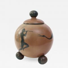  ke Holm KE HOLM FOR H GAN S ART DECO CERAMIC JAR WITH LID Scandinavian modern - 2195404