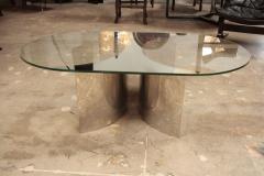  ma 39 Italian Mirror and Steel Table - 583307