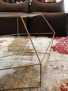 ma 39 Ma 39 Italian Rhomboidal Sculptural Brass and Glass Coffee Table - 889907
