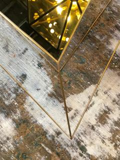  ma 39 Ma 39 Italian Rhomboidal Sculptural Brass and Glass Coffee Table - 889910