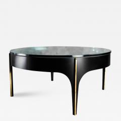  ma 39 Ma 39s Custom Black and Brass Magnifying Lens Coffee Table - 583852