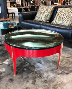  ma 39 Ma 39s Custom Red and Brass Magnifying Lens Coffee Table - 584479