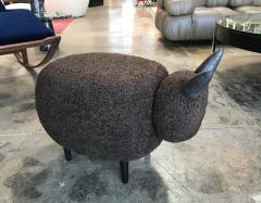  ma 39 Ma39 Pouf in Carved Wood Dark Brown Sheep Italy 21st Century - 1569317