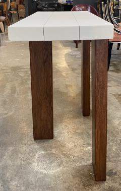  ma 39 Ma39 Solid Walnut Side Tables Console with parchment base 21st Century - 1554820