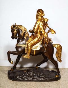  mile Coriolan Hippolyte Guillemin A Monumental Orientalist Bronze Sculpture Cavalier Arabe After Emile Guillemin - 2137910