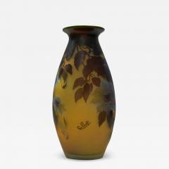  mile Gall EMILE GALLE ART NOUVEA ETCHED GLASS VASE - 3560138