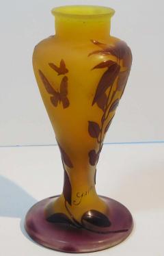  mile Gall Emile Galle Blown and Acid Etched Art Glass Bud Vase - 2101632