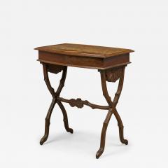  mile Gall Emile Galle French Art Nouveau Lift Top Marquetry Floral Inlaid Wooden Table - 4298124
