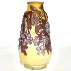  mile Gall Emile Galle French Art Nouveau Souffl Berry Vase - 3357280