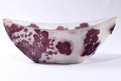  mile Gall Emile Galle French Cameo Art Glass Bowl Hydrangea Flowers C A 1900 s - 3299488