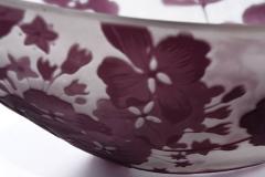  mile Gall Emile Galle French Cameo Art Glass Bowl Hydrangea Flowers C A 1900 s - 3299526