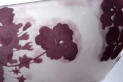  mile Gall Emile Galle French Cameo Art Glass Bowl Hydrangea Flowers C A 1900 s - 3299538