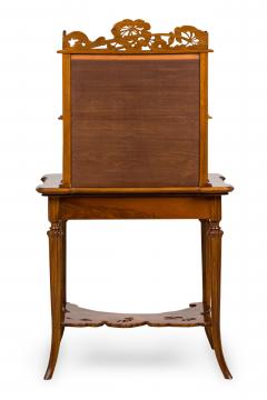  mile Gall Emile Galle French Ombelles Floral and Pastoral Marquetry Writing Desk - 4273226