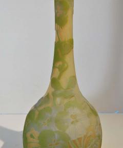  mile Gall Emile Galle Tall Bud Vase in Triple Overlay and Etched Art Nouveau Glass - 2107441