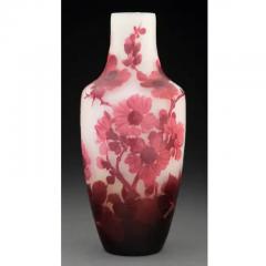  mile Gall Gall Cameo Glass Anemone Vase circa 1900 - 3627626