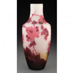  mile Gall Gall Cameo Glass Anemone Vase circa 1900 - 3627629