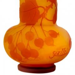  mile Gall Galle French Camero Art Glass Vase 1900s - 139658