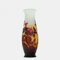  mile Gall LARGE ART NOUVEAU CAMEO GLASS FLOWER VASE BY EMILE GALLE - 3566107