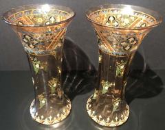  mile Gall Pair of Antique Palatial French Jeweled Vases or Urns Emile Galle Style - 1243722